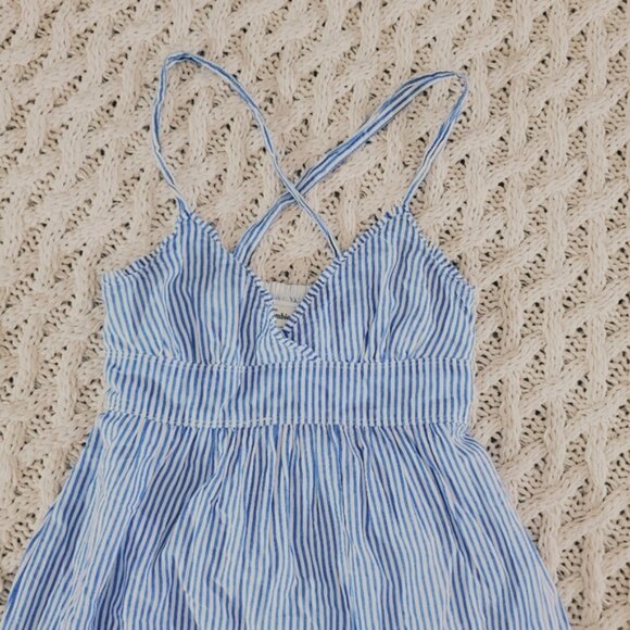 Vintage Abercrombie Kids- Pinstripe Criss Cross Smock Top/Dress - Picture 5 of 13
